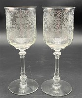 Heisey Orchid Wine Glasses 216787