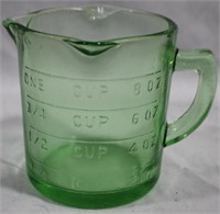 Green Glass Measuring Cup 3.5x4.5