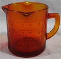 Dark Amber Glass Measuring Cup 3.5x4.5