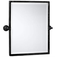 New Black Metal Framed Pivot Rectangle Bathroom