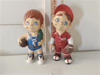 2 vtg ceramic Hobbyist sports figures