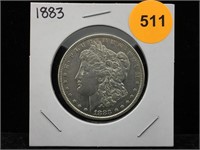 1883 Morgan Silver Dollar in Flip