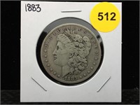 1883 Morgan Silver Dollar in Flip