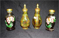 Group Chinese cloisonne decorated pieces
