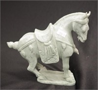 Tang style green stone horse
