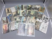 Large group of antique postcards