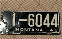 1945 Montana License Plate