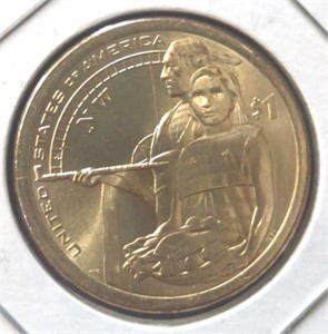RARE 2014 native hospitality us Sacagawea $1 coin