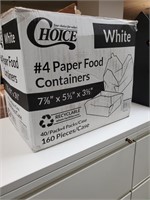 BOX CHOICE #4 PAPER GOOD CONTAINERS 160 / CASE