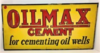 Vintage Oilmax Cement Metal Sign