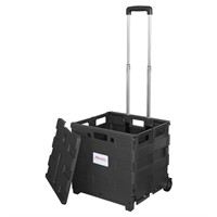 Office Depot Mobile Folding Cart With Lid, 16in.H