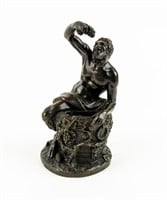 Bronze Greek God Figure Matchstick Holder