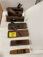 ROW OF ANTIQUE WOOD PLANERS