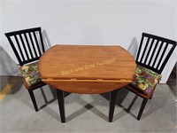 2 Chairs & Folding Leaf Table