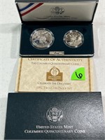 1992 Columbus Quincentenary Proof Silver Dollar &