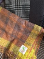 mohair / wool blanket & woolen throw 2 pc