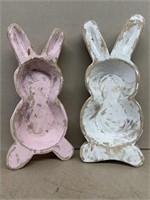 Wooden bunny rabbit molds