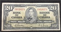 Canada 1937 Twenty Dollar Bill!