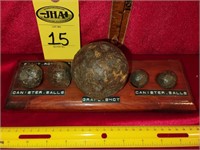 Five Civil War Cannister Balls  - Grape Shot