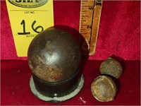 Three Civil War Cannister Balls