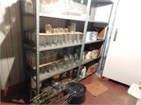 Contents of 8 Shelves-Canning Jars, Canning Pot,