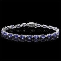 `14k Gold 10.00ct Tanzanite & 0.50ct Diamond Brace