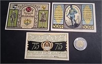 Three 1921 Germany Unc Banknotes