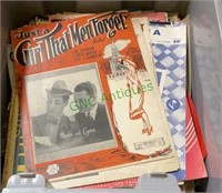 Vintage and antique sheet music - tub lot -