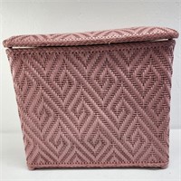 Vintage Wicker Pink Clothes Hamper