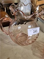 9" H  PINK WATER PITCHER