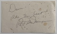 Pat McNamara original signature