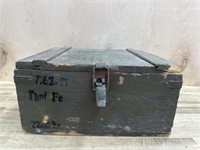 Wooden ammo box empty