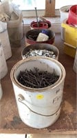 Containers of screws, bolts etc.