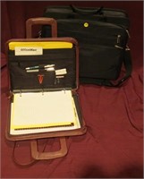 Black Laptop bag and zipper briefcase