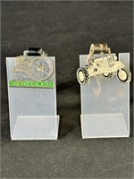 Pair of Farm Equipment Watch FOBs Hercules & Silve