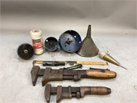 Antique Railroad Monkey Wrench & More