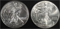 (2) 2015 AMERICAN SILVER EAGLES