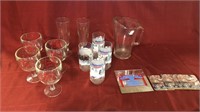 Budweiser Glasses, Pitcher, Coasters, & Mirror