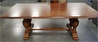 LARGE FRENCH TRESTLE DINING TABLE