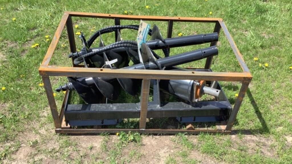New unused AGT Hyd post hole auger w/8", 12", 1