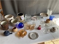 Small Ceramic Crock, Desert Plates & Bowls,