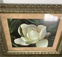 Bassett Framed and Matted Magnolia Art