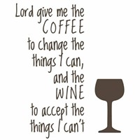Lord Give Me Coffee Wall Decal