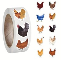 500psc Chicken Sticker Roll
