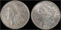 1883-O & 1891 MORGAN DOLLARS AU