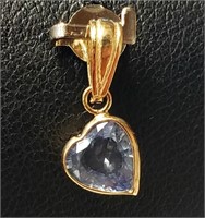 $1000 14K  Blue Sapphire(1ct) Pendant