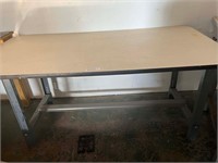 White Top Industrial table 36x72x34