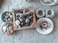 Vintage Ash Trays And Sea Shells