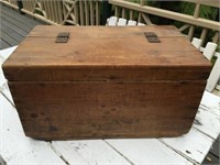 ANTIQUE PINE SHOE SHINE BOX