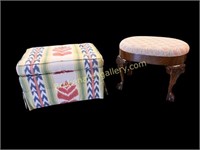 Decorative Ottoman & Chippendale Style Bench